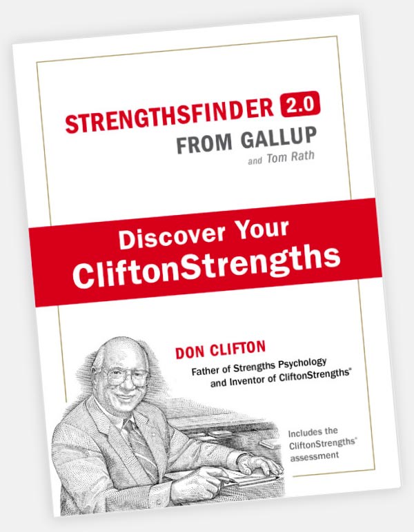 Descriptive image of the StrengthsFinder 2.0 from Gallup book cover